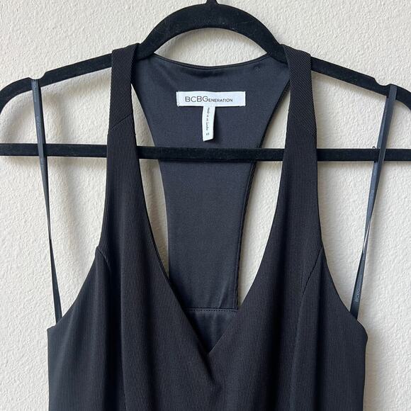 BCBGeneration Black Lace Insert Racerback Maxi Dress Size XS - Picture 4 of 7